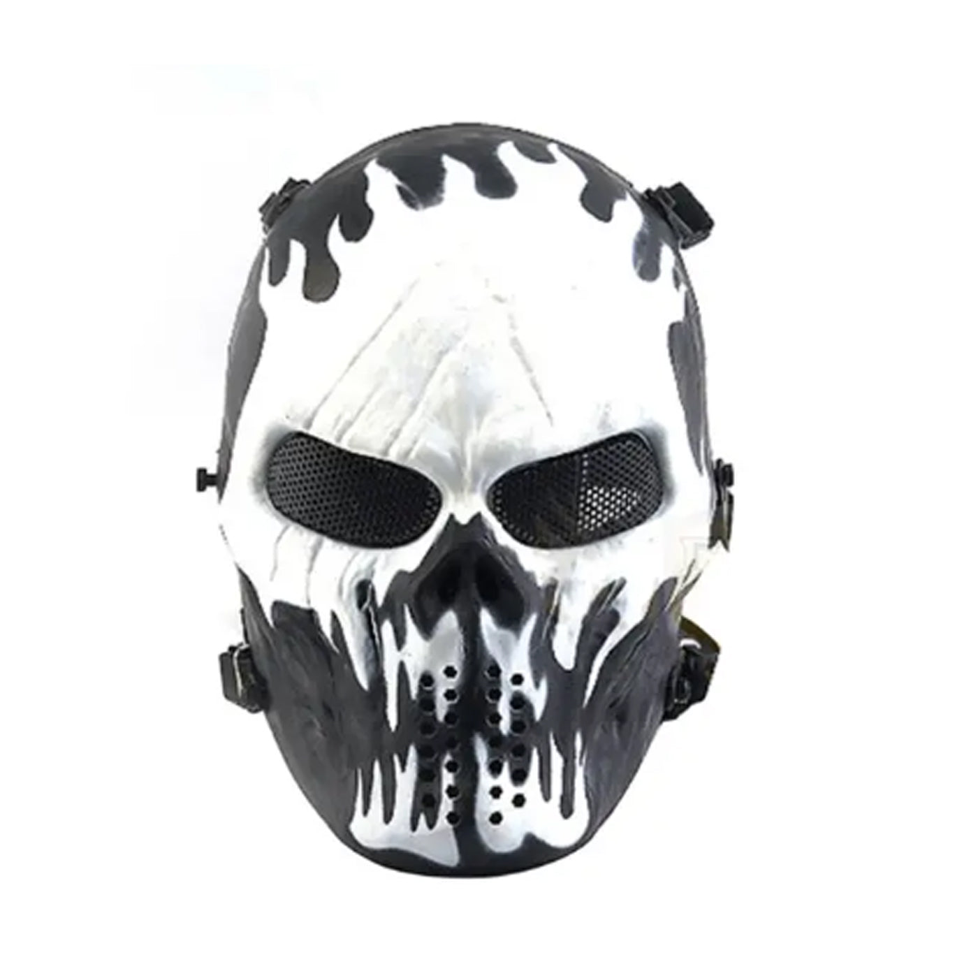 Flames Team Painted Scary Halloween Party Full Face Airsoft Mask