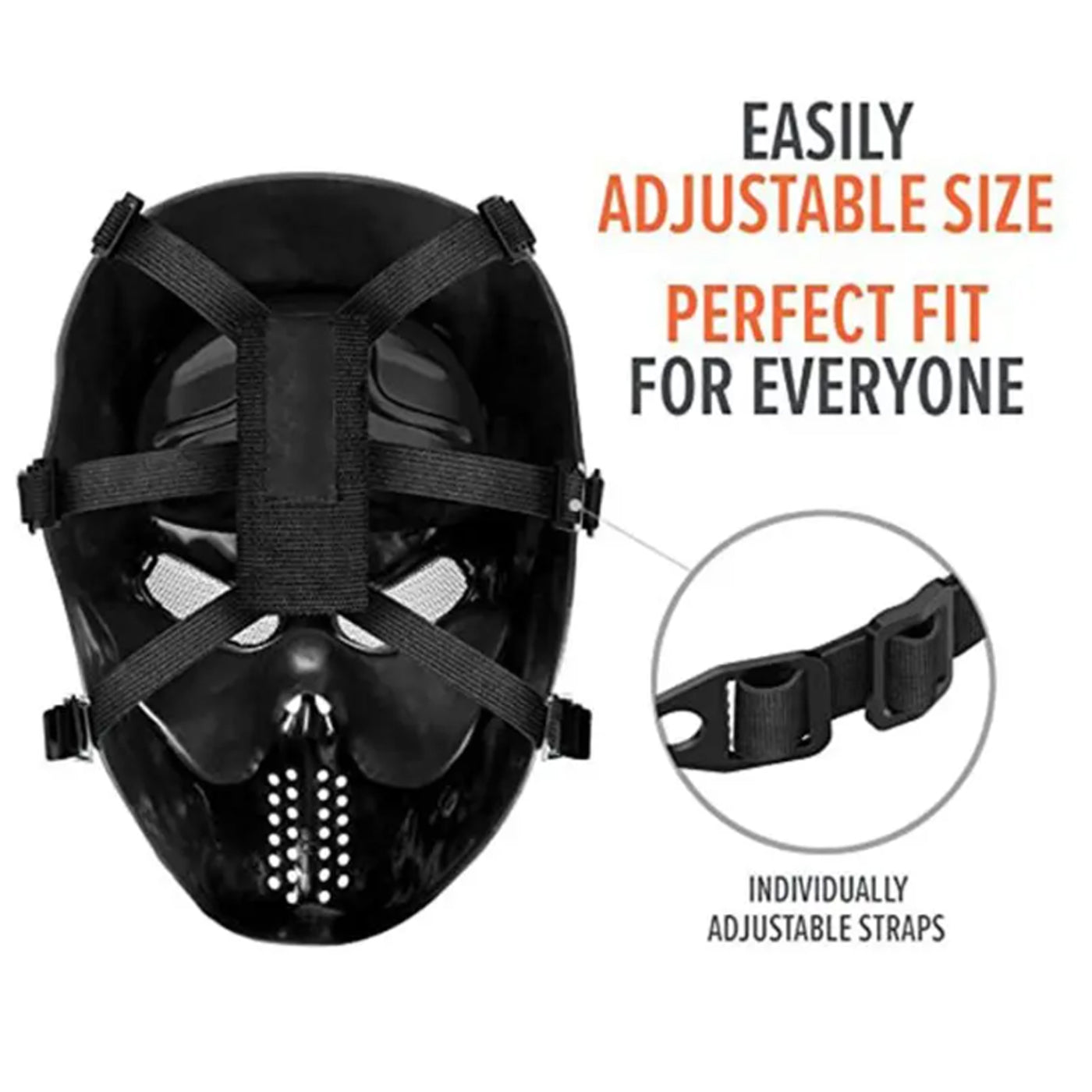 Flames Team Painted Scary Halloween Party Full Face Airsoft Mask