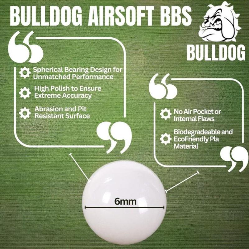 Bulldog Airsoft TM Airsoft BBs - Bulldog Airsoft TM White Biodegradable 0.20g(6mm) 5000