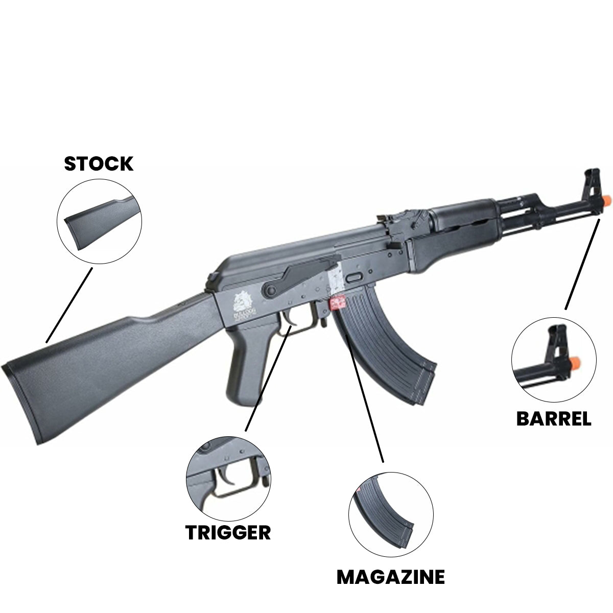 Airsoft AEG Rifle Bulldog AK47C Airsoft AEG Rifle
