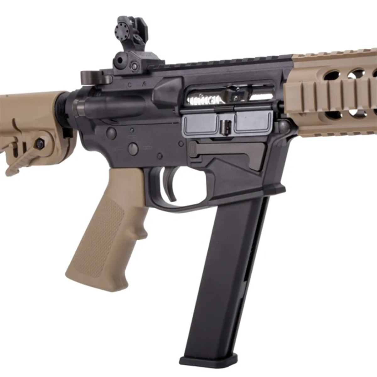 Airsoft AEG Rifle Bulldog TWS 9mm SBR Gas Blowback Lite Airsoft Rifle Gun – Tan