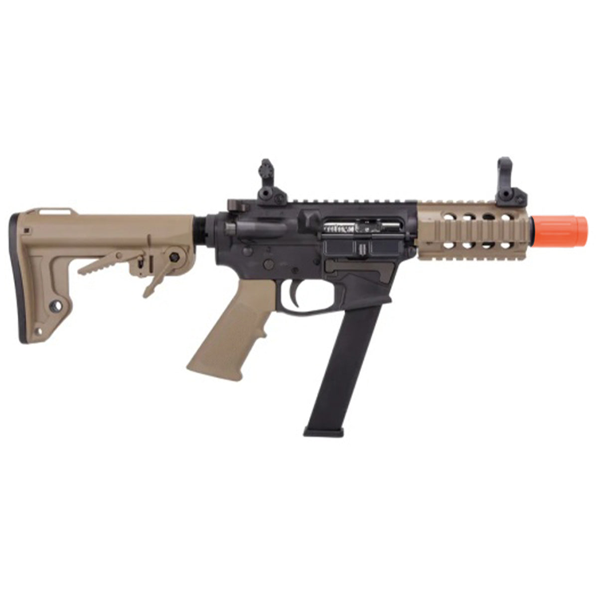 Airsoft AEG Rifle Bulldog TWS 9mm SBR Gas Blowback Lite Airsoft Rifle Gun – Tan