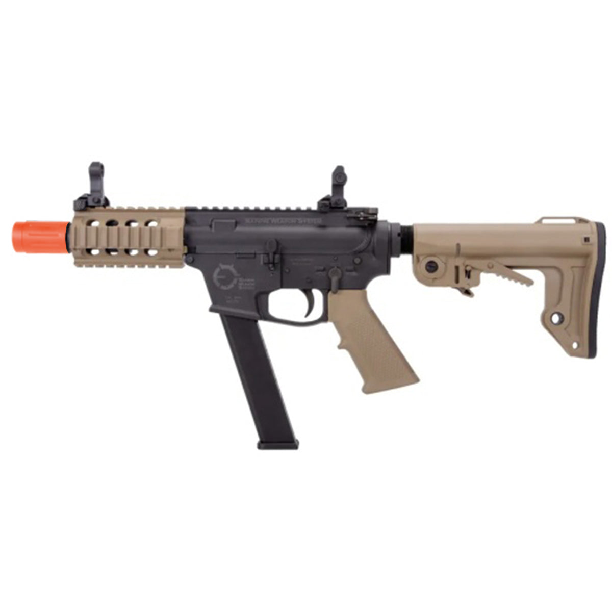 Airsoft AEG Rifle Bulldog TWS 9mm SBR Gas Blowback Lite Airsoft Rifle Gun – Tan