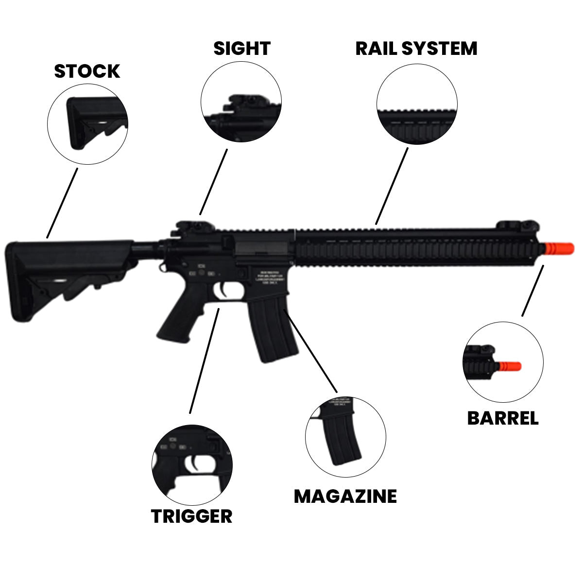 Airsoft AEG Rifle Classic Army M4 MK-15 AEG Airsoft Rifle