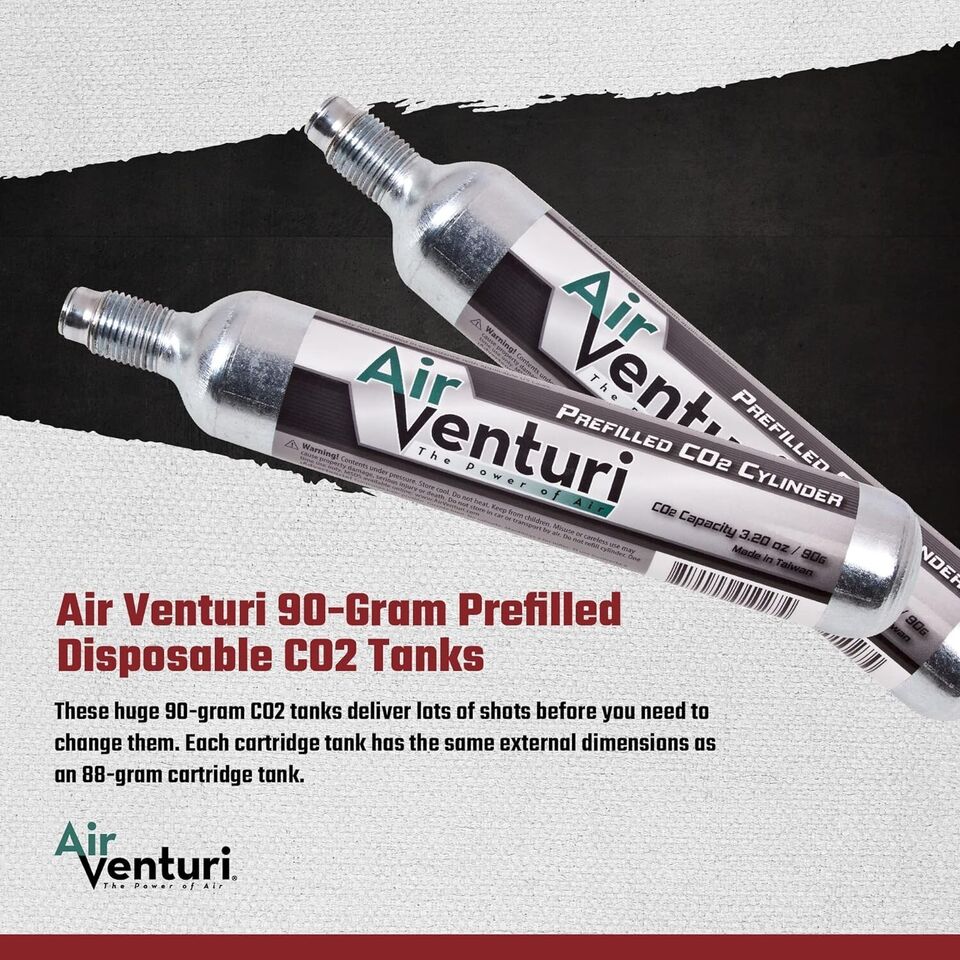 Air Venturi CO2 Cartridge - Air Venturi Pre-Filled Disposable 90G Gram CO2 Capsule