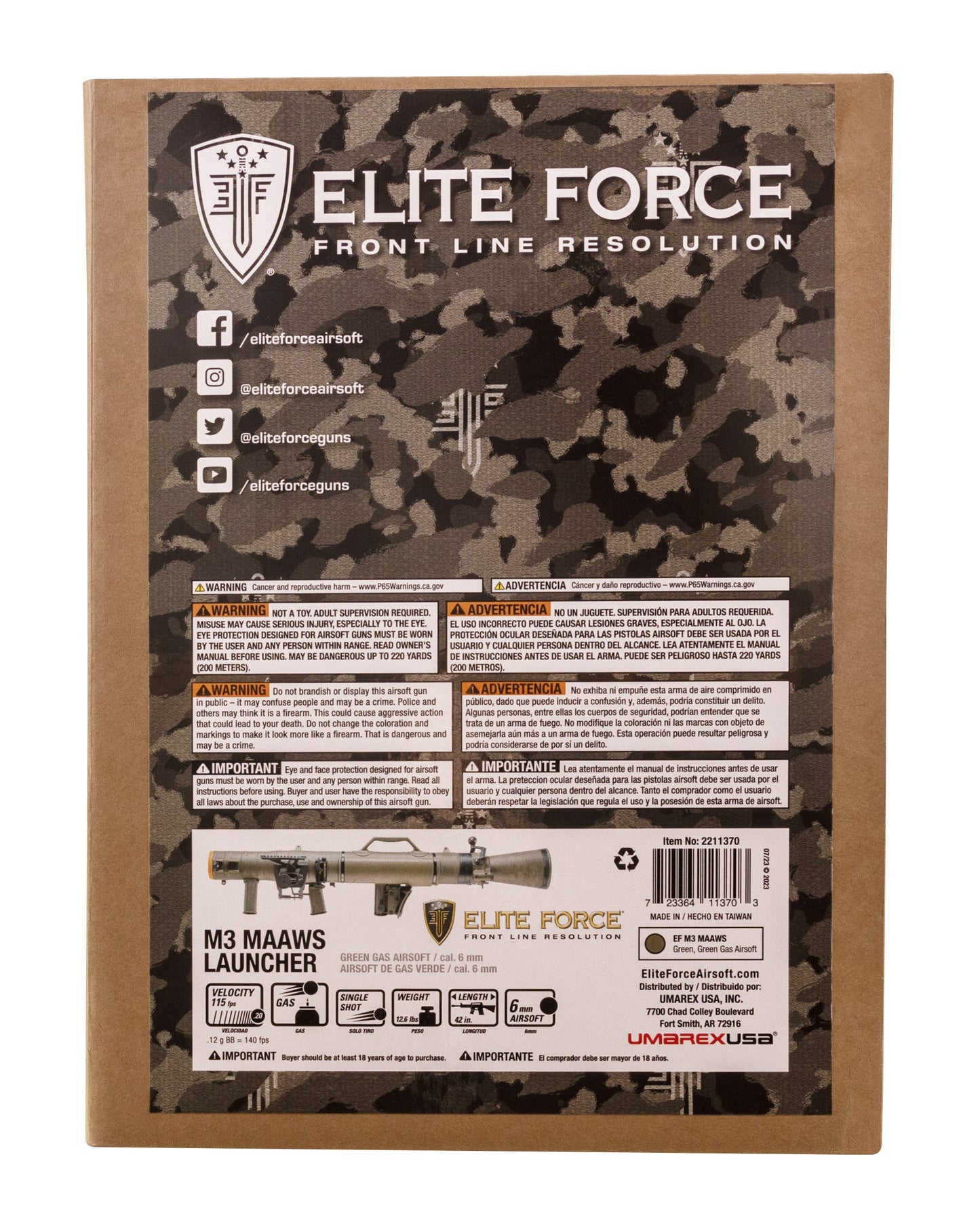 Elite Force Elite Force M3 MAAWS Airsoft Launcher - 65mm GBB