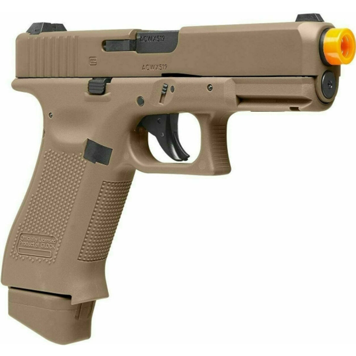 Airsoft GBB Pistol GLOCK G19X GBB Airsoft Pistol - 6mm, 23 Rounds, Coyote Tan