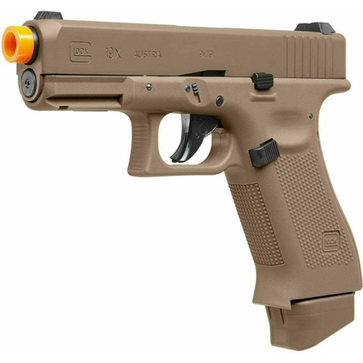 Airsoft GBB Pistol GLOCK G19X GBB Airsoft Pistol - 6mm, 23 Rounds, Coyote Tan