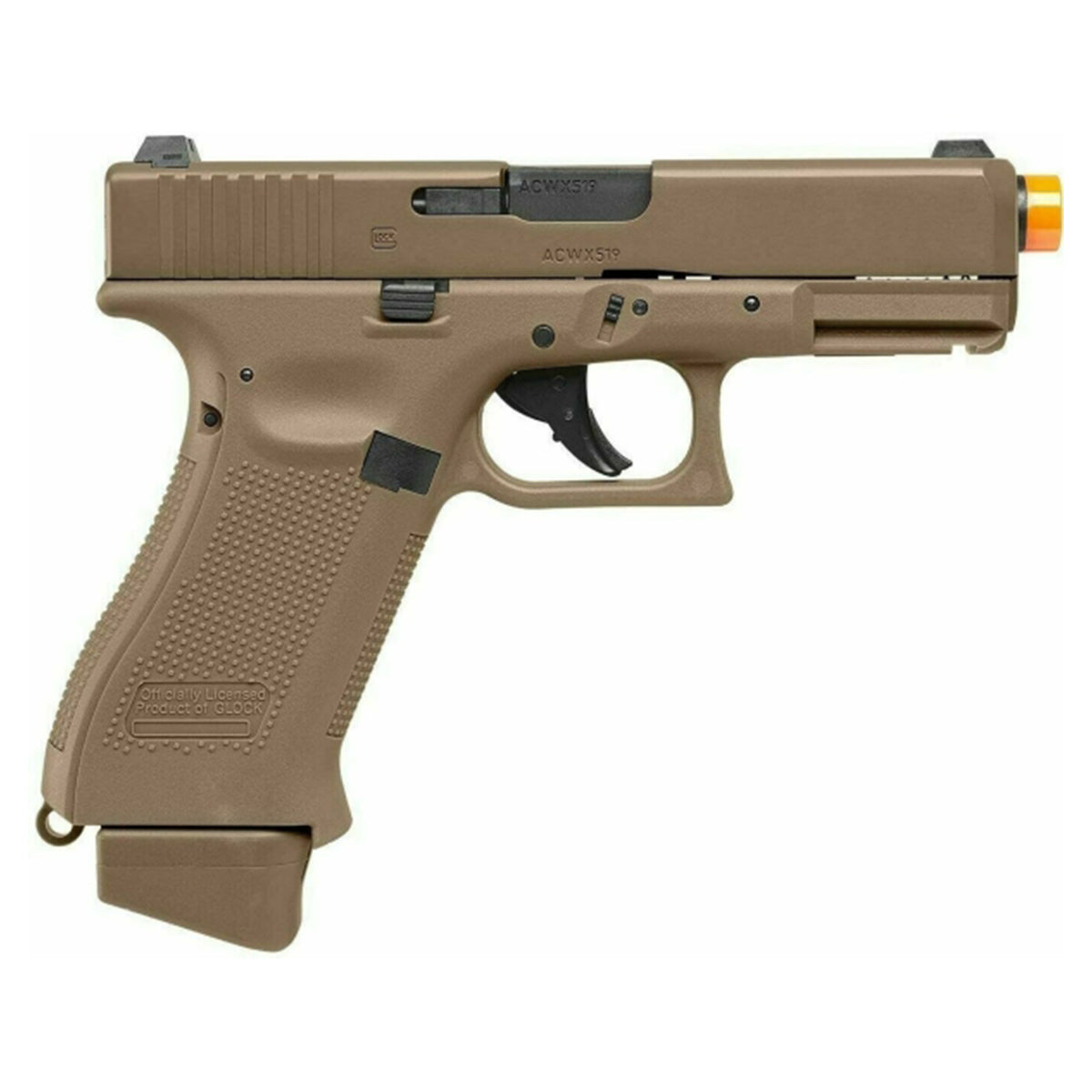 Airsoft GBB Pistol GLOCK G19X GBB Airsoft Pistol - 6mm, 23 Rounds, Coyote Tan