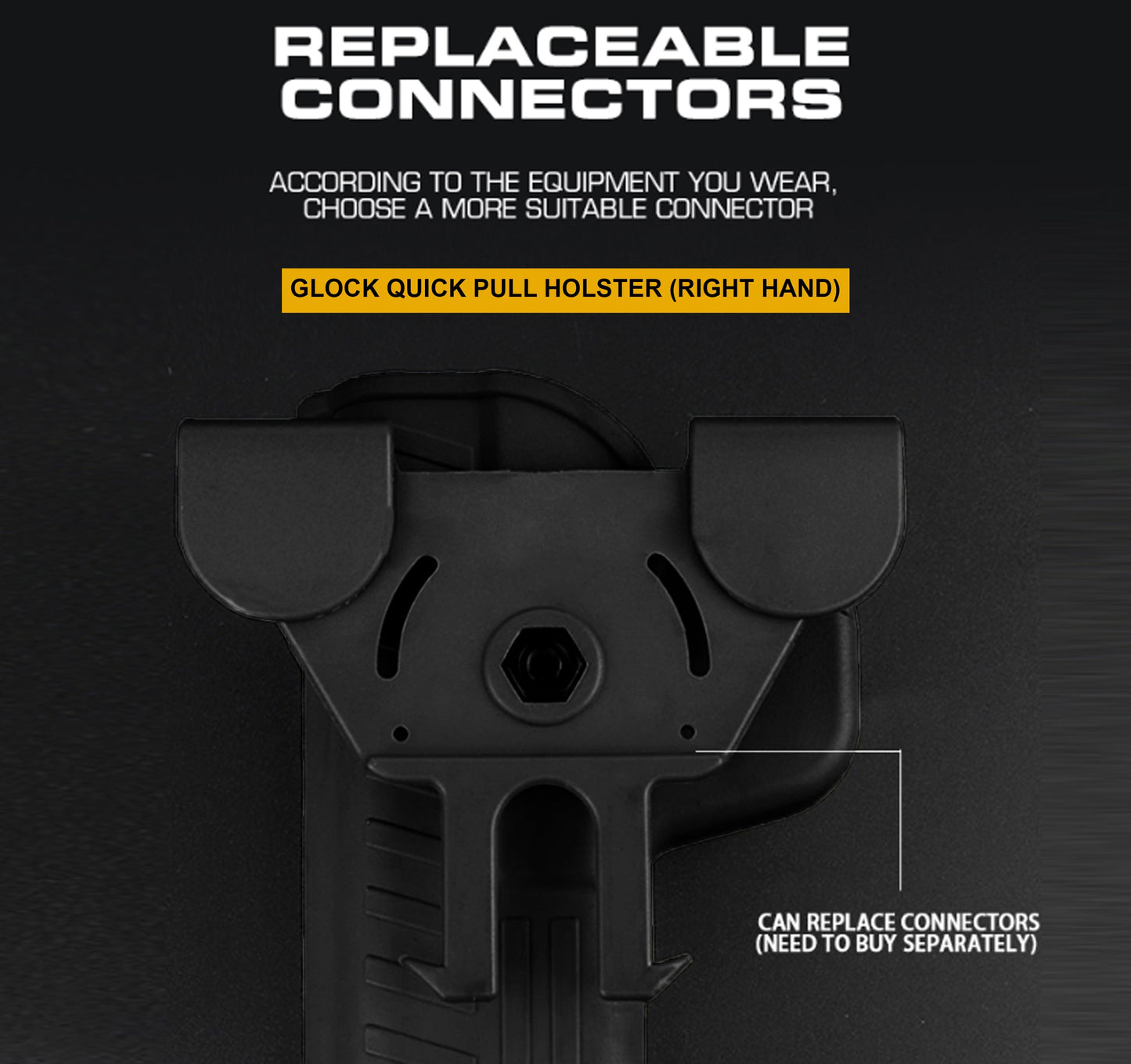 WOSPORT GLOCK QUICK PULL HOLSTER RIGHT HAND BLACK FROM WOSPORT