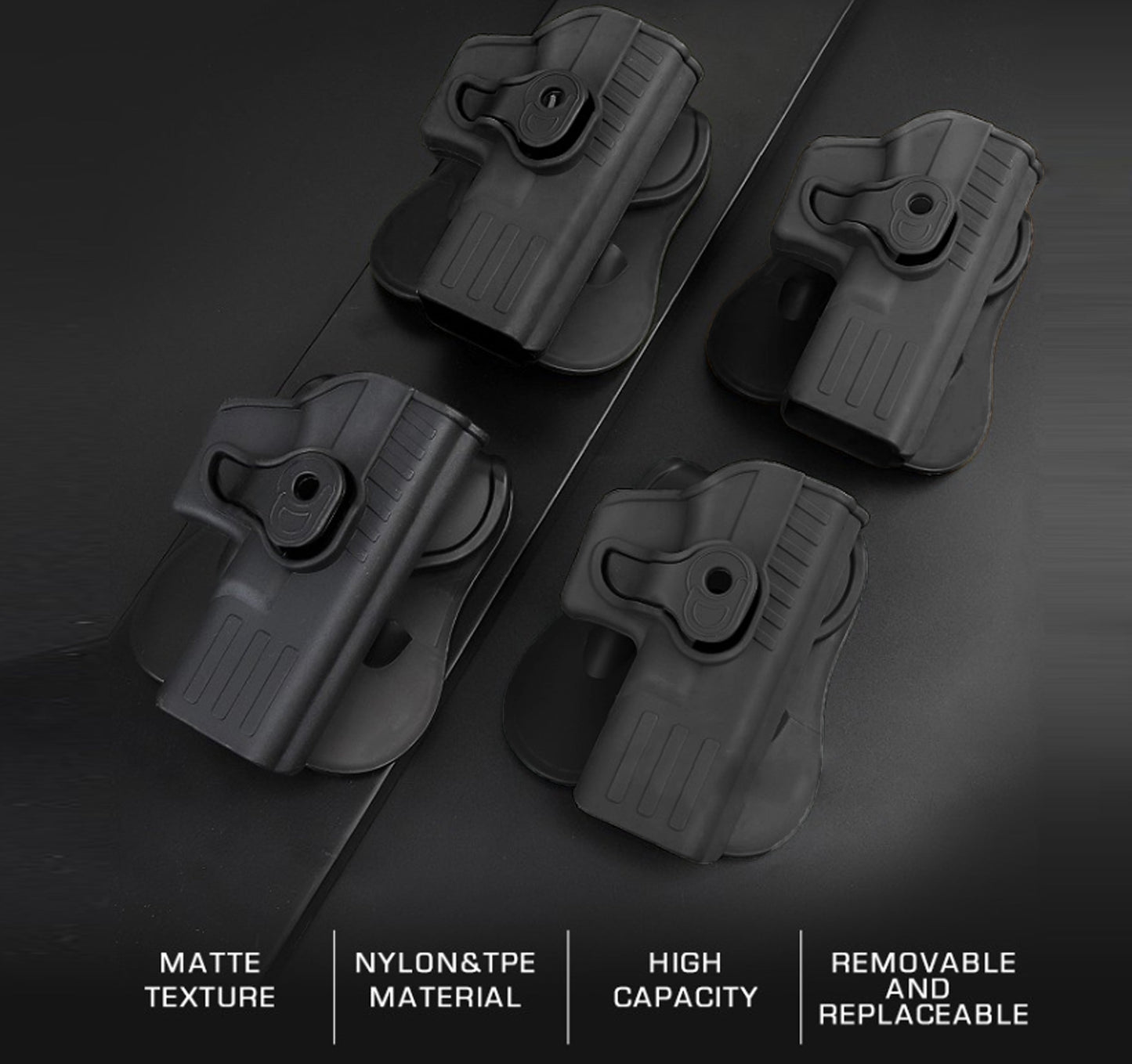 WOSPORT GLOCK QUICK PULL HOLSTER RIGHT HAND BLACK FROM WOSPORT