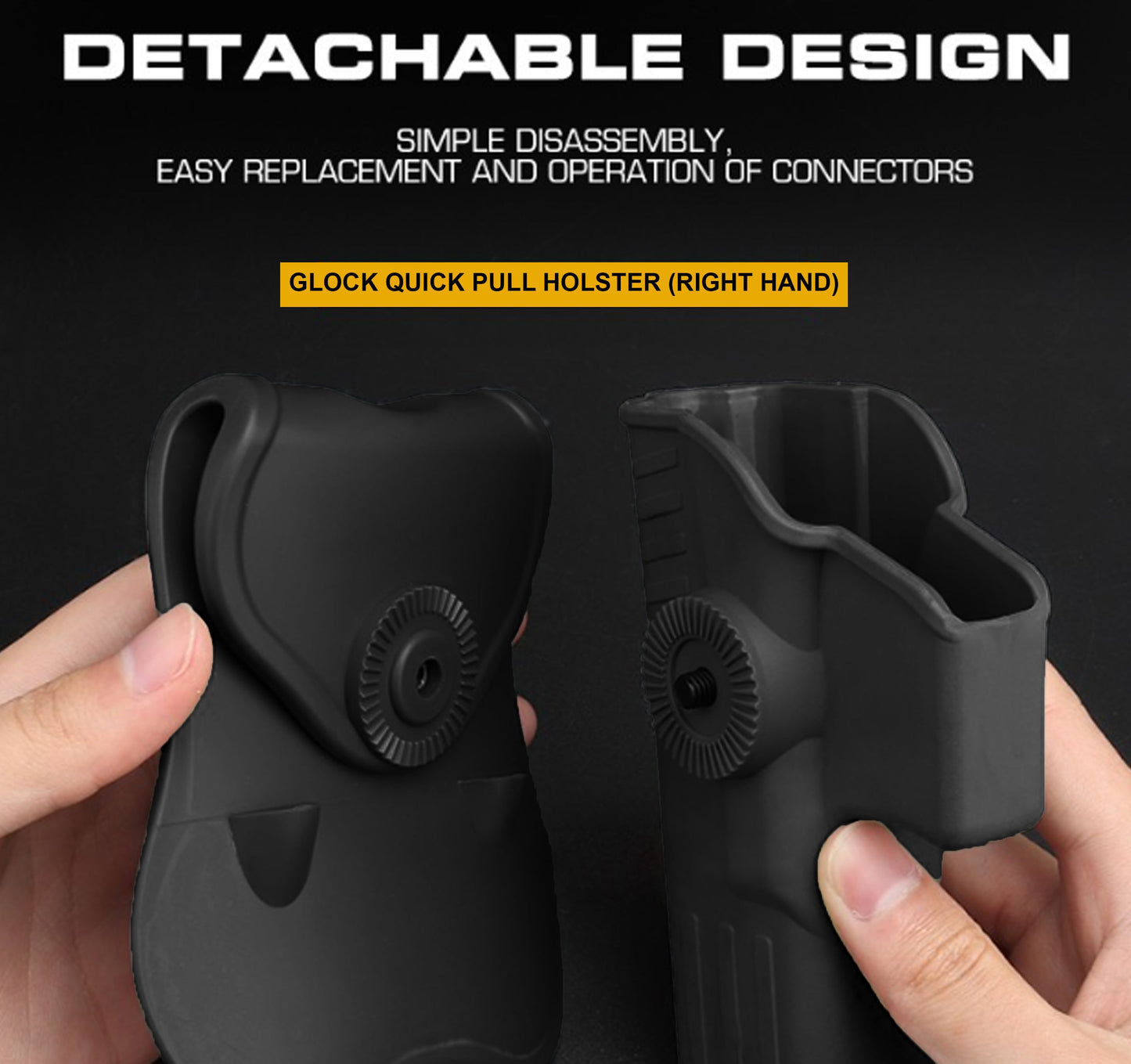 WOSPORT GLOCK QUICK PULL HOLSTER RIGHT HAND BLACK FROM WOSPORT