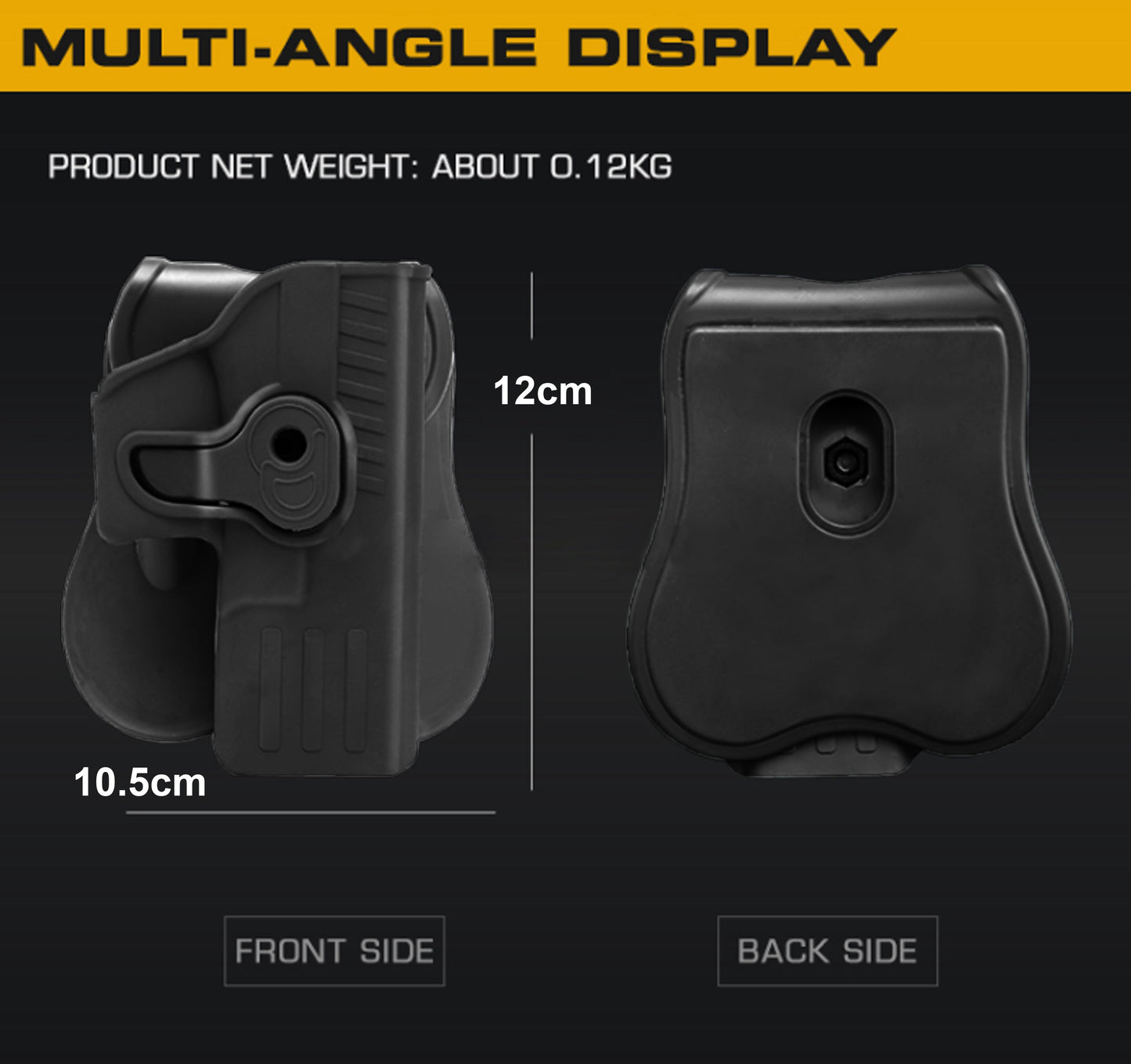 WOSPORT GLOCK QUICK PULL HOLSTER RIGHT HAND BLACK FROM WOSPORT