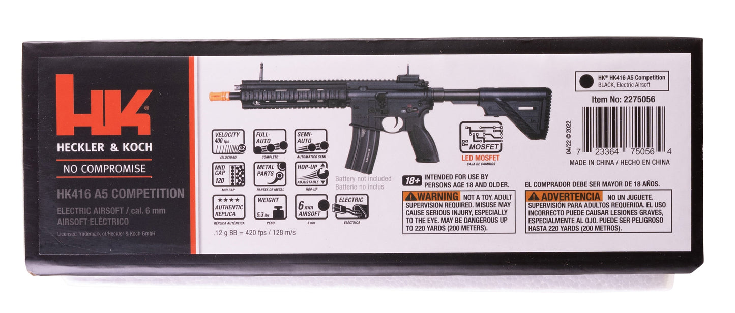 HK Heckler & Koch Heckler & Koch HK 416 A5 AEG Airsoft Rifle – Black