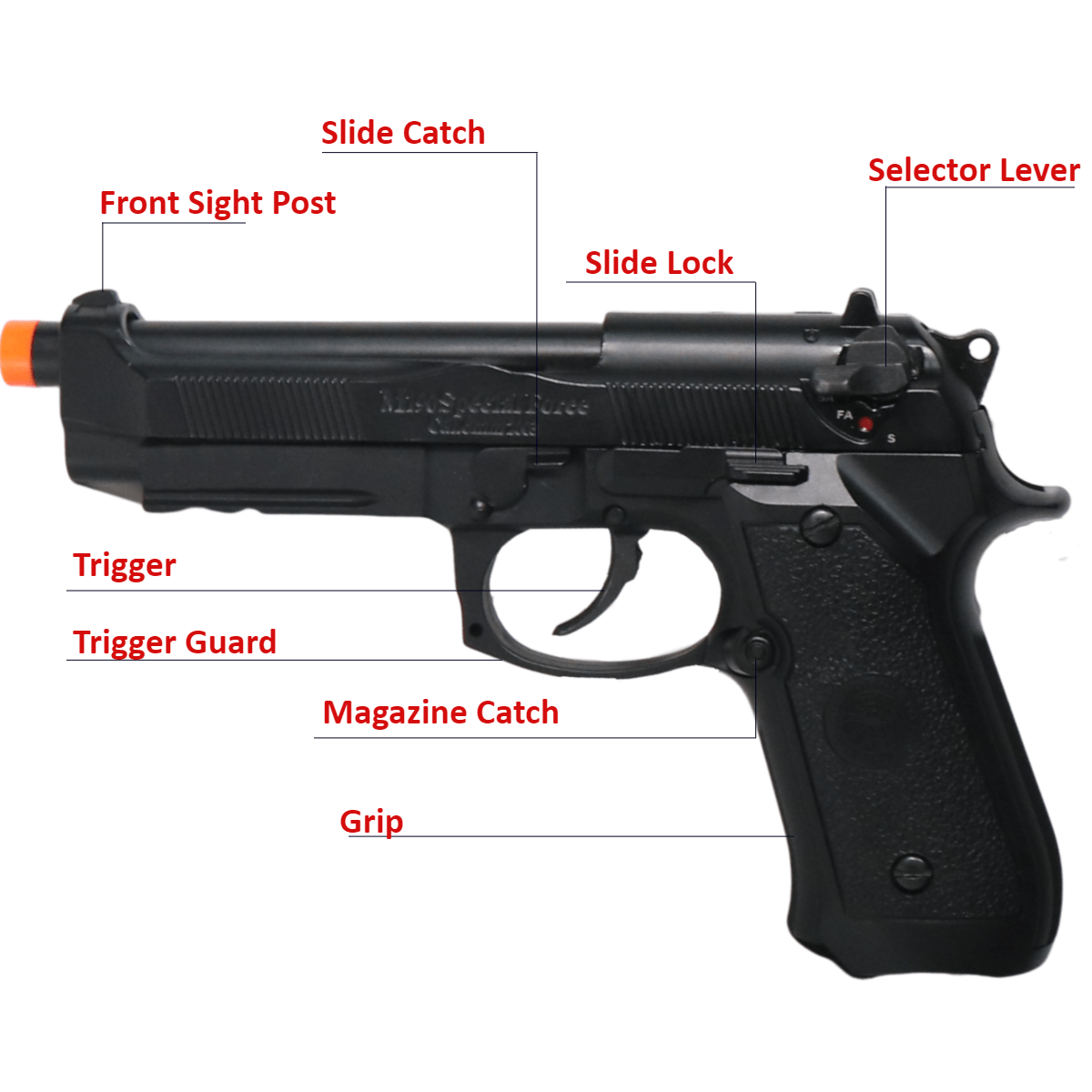 Airsportinggoods HFC HFC HG-190 AIRSOFT GAS BLOWBACK PISTOL
