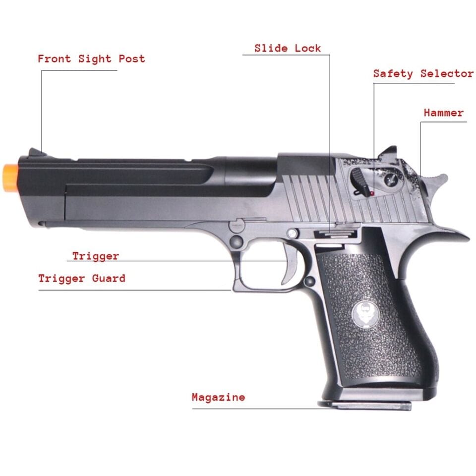 Airsportinggoods HFC Black HFC HG195 DESERT EAGLE GAS POWERED BLOWBACK AIRSOFT PISTOL