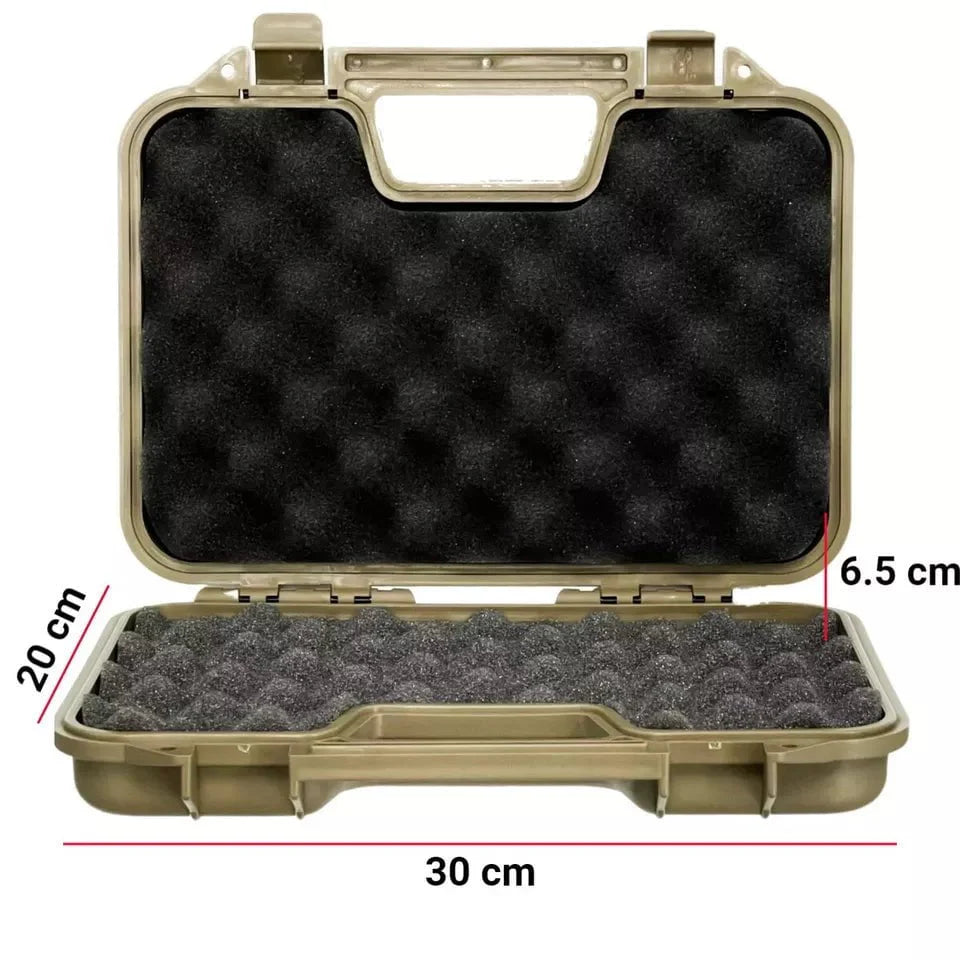 padded Portable Lockable Hard Gun Case Airsoft Handgun Firearm Revolver Pistols