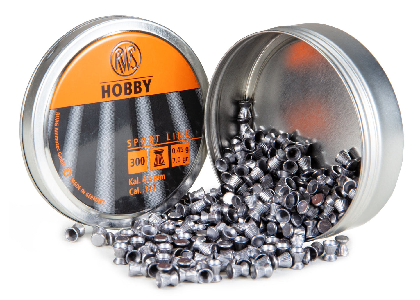 RWS RWS Hobby .177 Airgun Pellet 300 CT Lightweight Lead Pellets 7.0 Grains