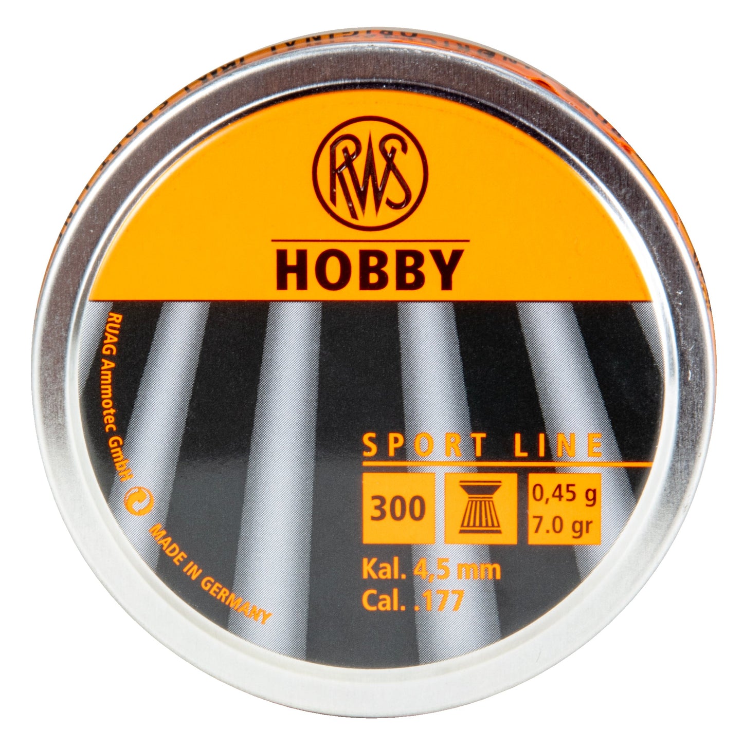 RWS RWS Hobby .177 Airgun Pellet 300 CT Lightweight Lead Pellets 7.0 Grains
