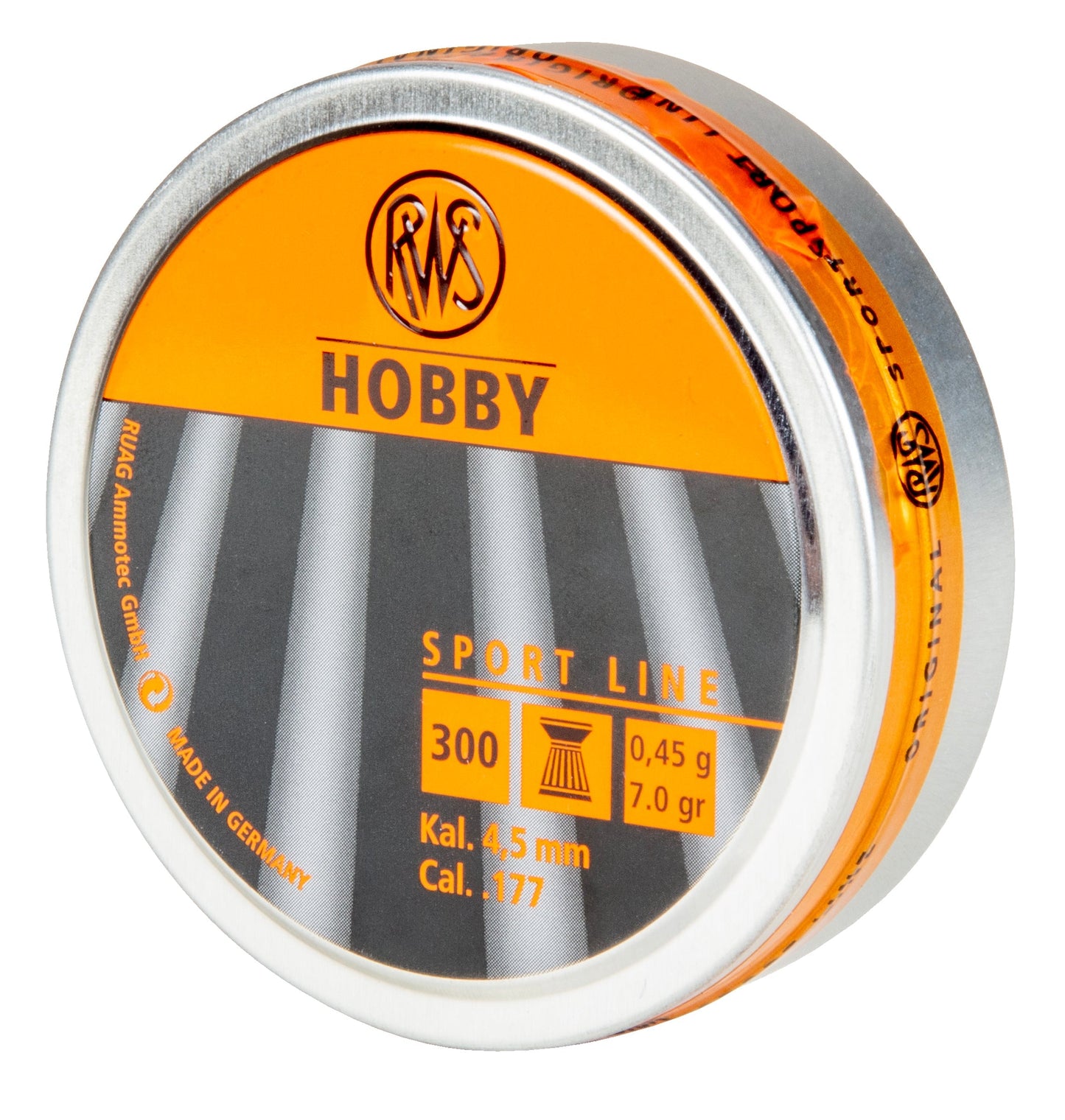 RWS RWS Hobby .177 Airgun Pellet 300 CT Lightweight Lead Pellets 7.0 Grains