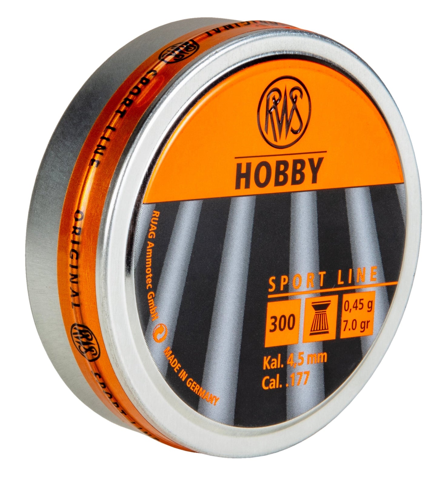 RWS RWS Hobby .177 Airgun Pellet 300 CT Lightweight Lead Pellets 7.0 Grains