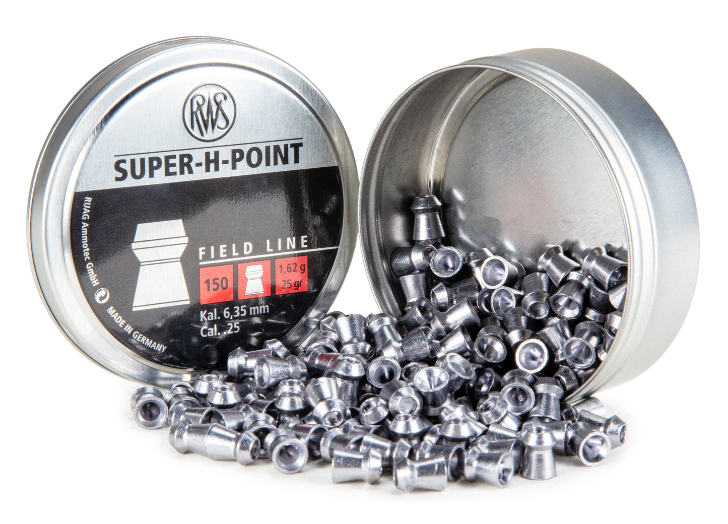 Umarex USA RWS Super-H Point Field Line Pellet Gun Pellets .25 Caliber, 150 Count