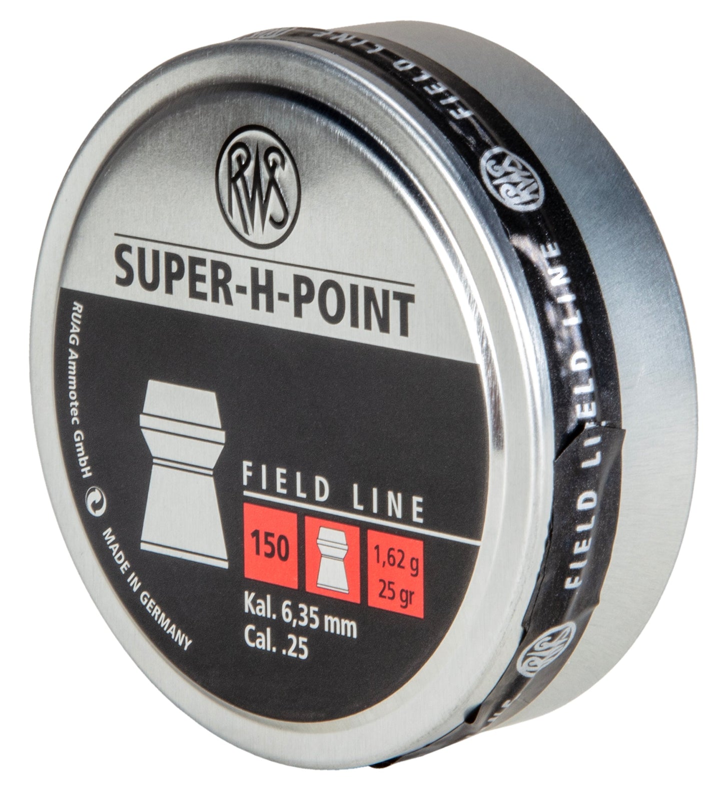 Umarex USA RWS Super-H Point Field Line Pellet Gun Pellets .25 Caliber, 150 Count
