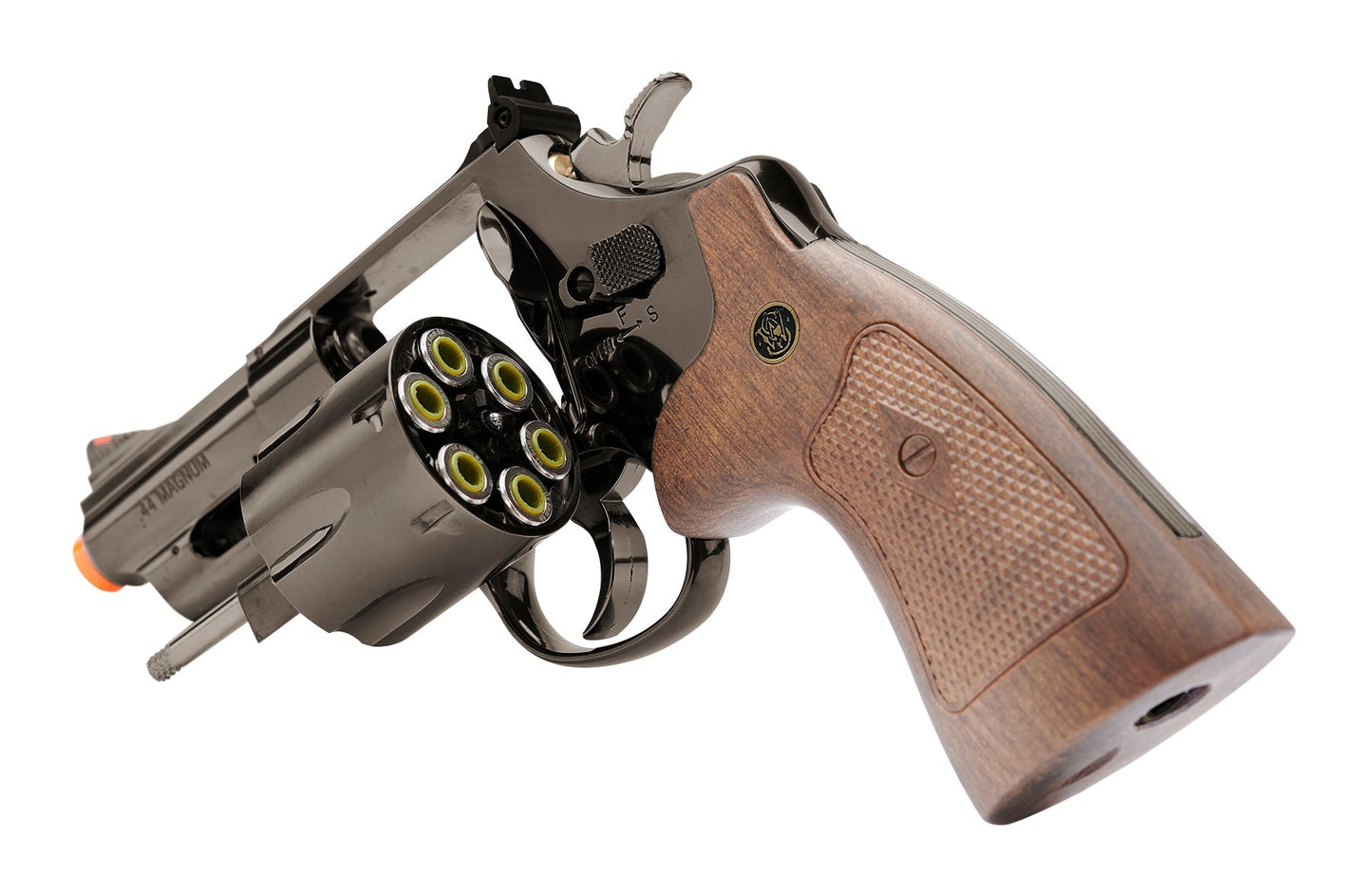 SMITH & WESSON Smith & Wesson M29 6mm BB Airsoft Revolver, CO2 Powered, 6-Shot, 3-Inch Barrel