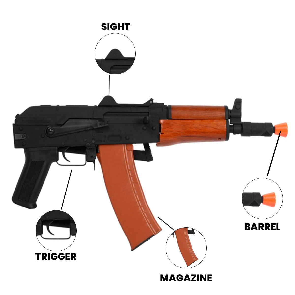 Airsoft GBB Rifle SR-TAC AK74 GBB Airsoft Rifle 1:1 Scale