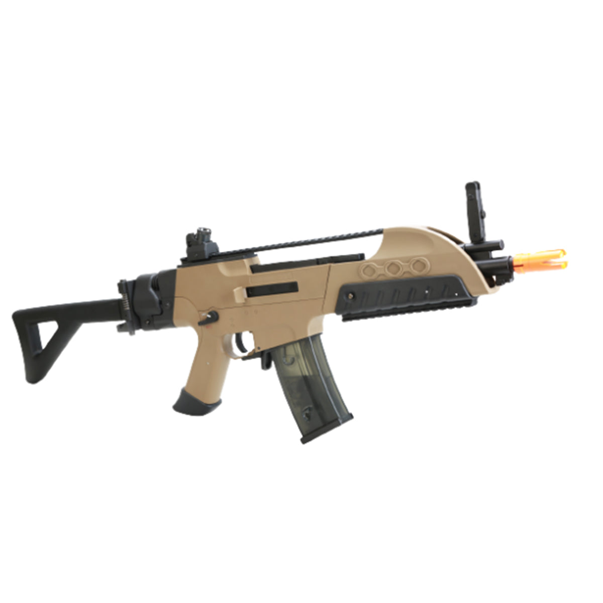 Airsoft AEG Rifle SR8-CF Desert Ver AEG Gen3 Airsoft Rifle - 330 FPS, Folding Stock, 470 RD Mag