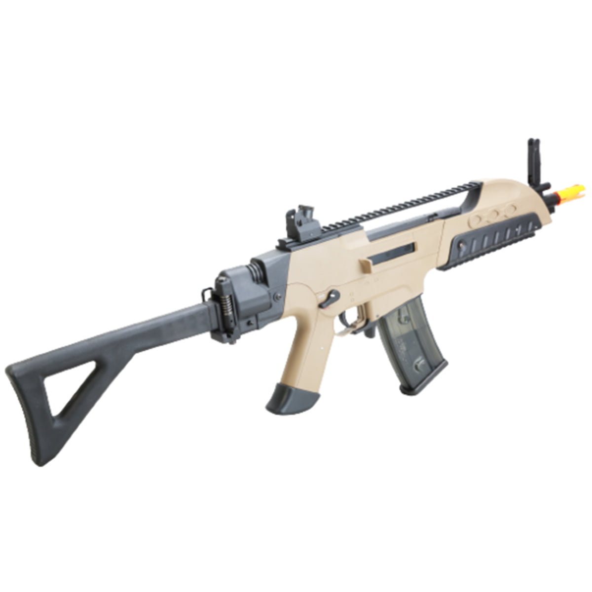 Airsoft AEG Rifle SR8-CF Desert Ver AEG Gen3 Airsoft Rifle - 330 FPS, Folding Stock, 470 RD Mag