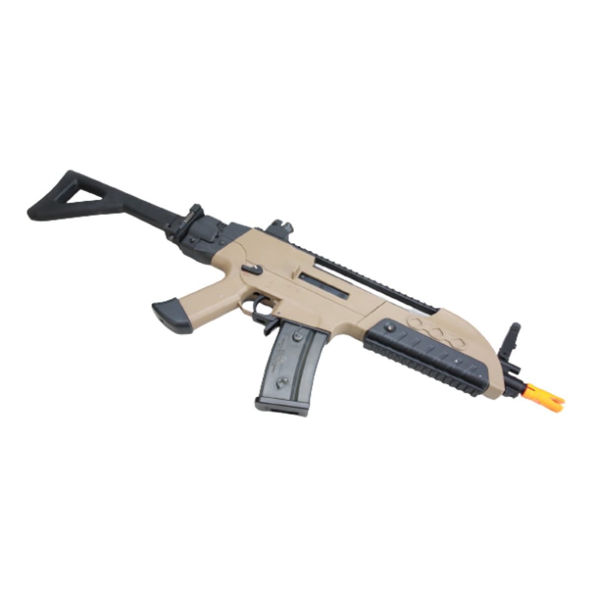 Airsoft AEG Rifle SR8-CF Desert Ver AEG Gen3 Airsoft Rifle - 330 FPS, Folding Stock, 470 RD Mag
