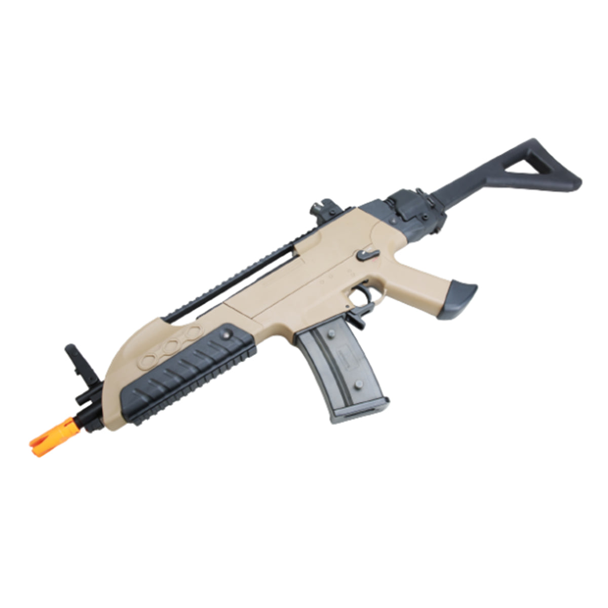 Airsoft AEG Rifle SR8-CF Desert Ver AEG Gen3 Airsoft Rifle - 330 FPS, Folding Stock, 470 RD Mag