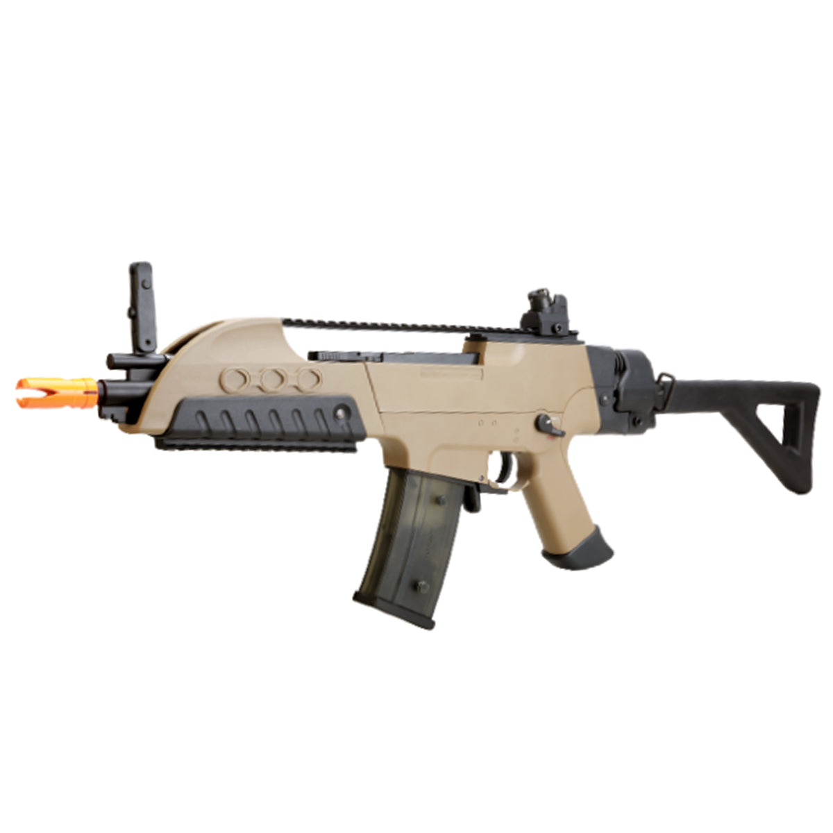 Airsoft AEG Rifle SR8-CF Desert Ver AEG Gen3 Airsoft Rifle - 330 FPS, Folding Stock, 470 RD Mag