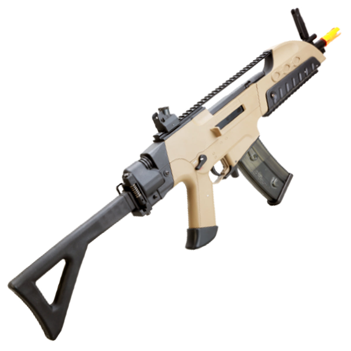 Airsoft AEG Rifle SR8-CF Desert Ver AEG Gen3 Airsoft Rifle - 330 FPS, Folding Stock, 470 RD Mag