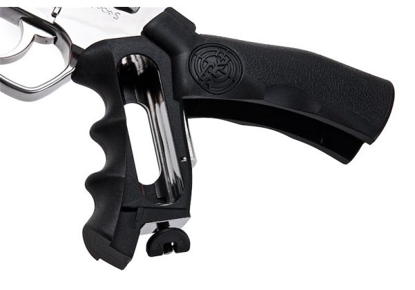 SRC SRC 4-Inch Titan Full Metal CO2 Airsoft Revolver - 6 Rounds, Silver, 350 FPS