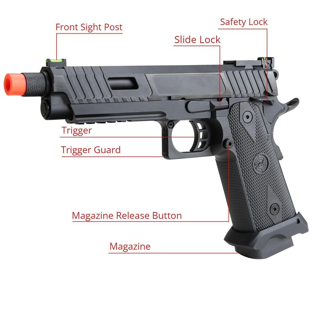 Airsportinggoods SRC SRC BABA YAGA COMBAT MASTER HI-CAPA GAS BLOWBACK PISTOL X2