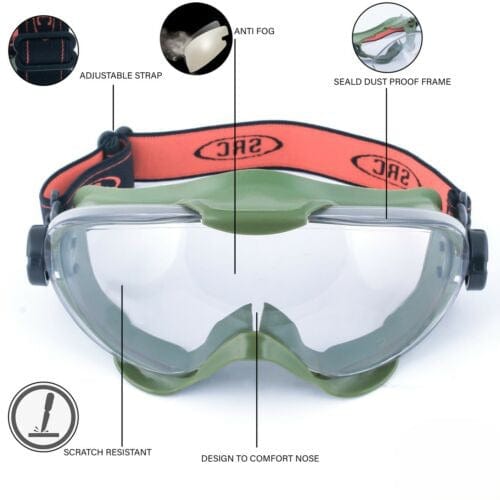 SRC SRC PRO ANTI-FOG AIRSOFT GOGGLES GREEN