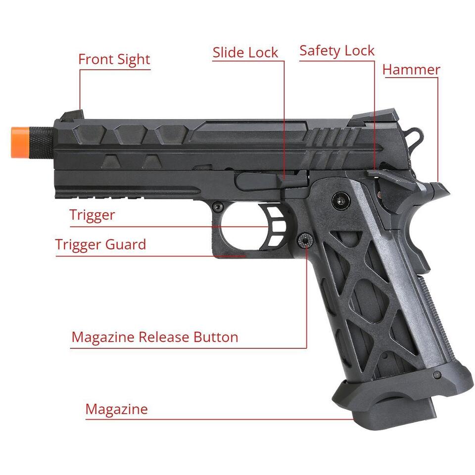 Airsportinggoods SRC SRC TARTARUS 4.3 MKII HI-CAPA GAS AIRSOFT PISTOL