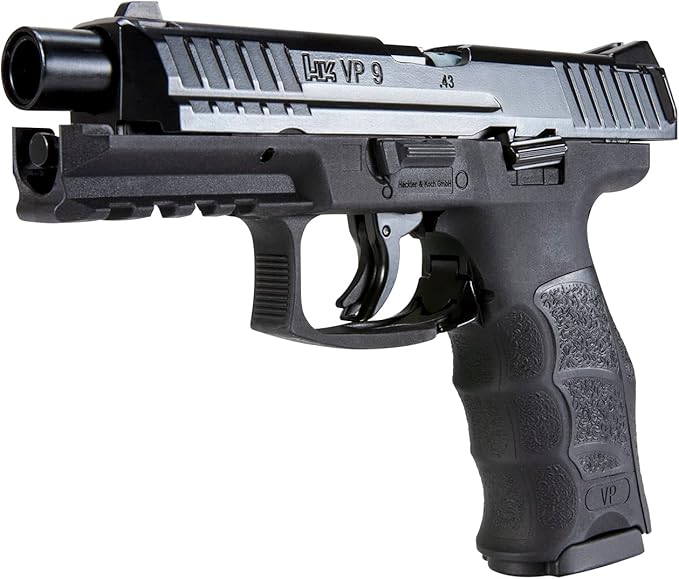 T4E, UMAREX USA T4E Heckler & Koch HK VP9 .43 Caliber CO2-Powered Training Pistol - 8 Rounds, Paintball Gun Marker, Black