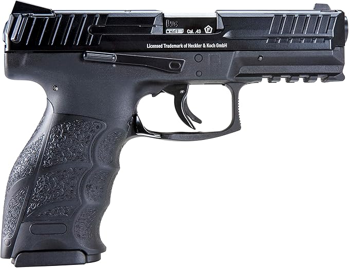 T4E, UMAREX USA T4E Heckler & Koch HK VP9 .43 Caliber CO2-Powered Training Pistol - 8 Rounds, Paintball Gun Marker, Black