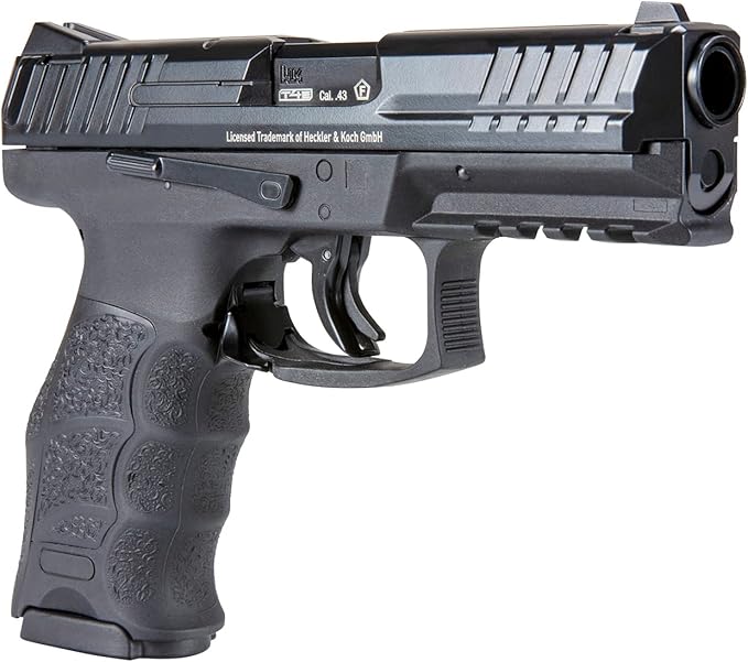 T4E, UMAREX USA T4E Heckler & Koch HK VP9 .43 Caliber CO2-Powered Training Pistol - 8 Rounds, Paintball Gun Marker, Black