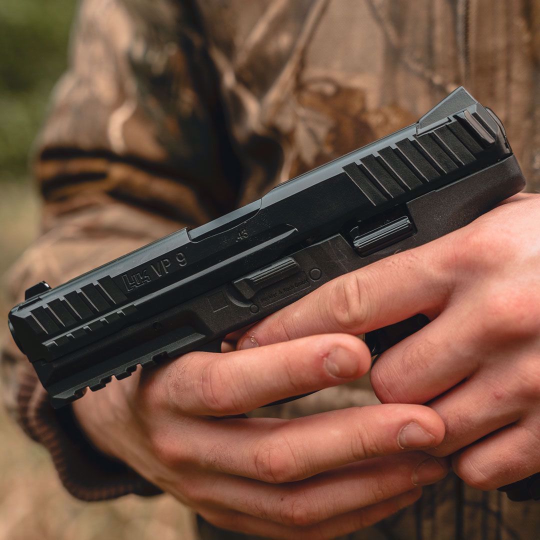 T4E, UMAREX USA T4E Heckler & Koch HK VP9 .43 Caliber CO2-Powered Training Pistol - 8 Rounds, Paintball Gun Marker, Black