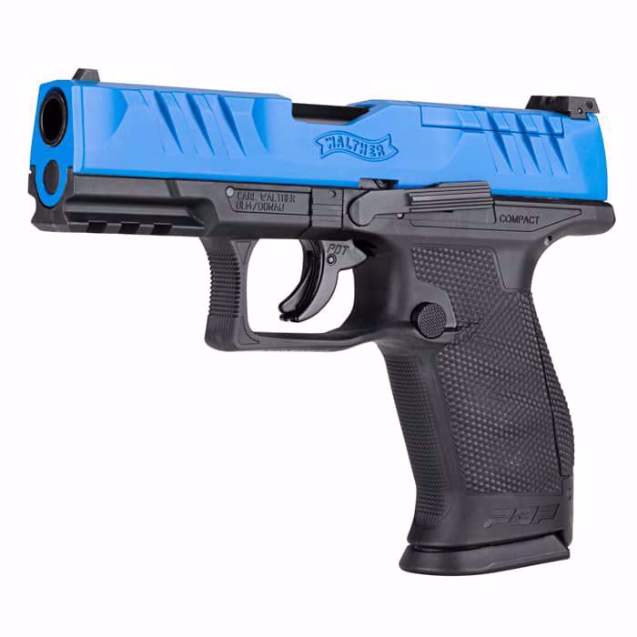 T4E, UMAREX USA T4E Walther PDP Compact .43 Optic Ready Blue Slide | CO2 Blowback Marker
