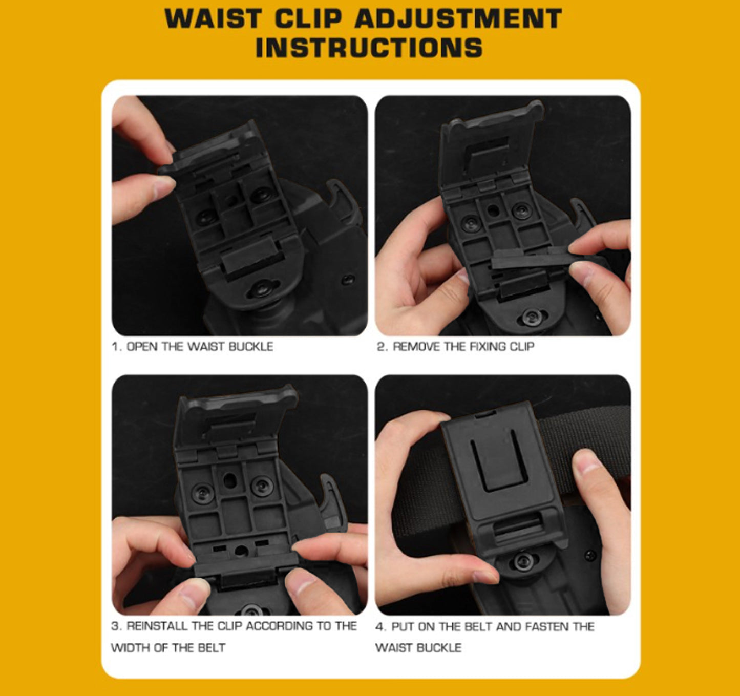 WOSPORT UNIVERSAL HOLSTER 34 STANDARD 283 RIGHT HAND BLACK