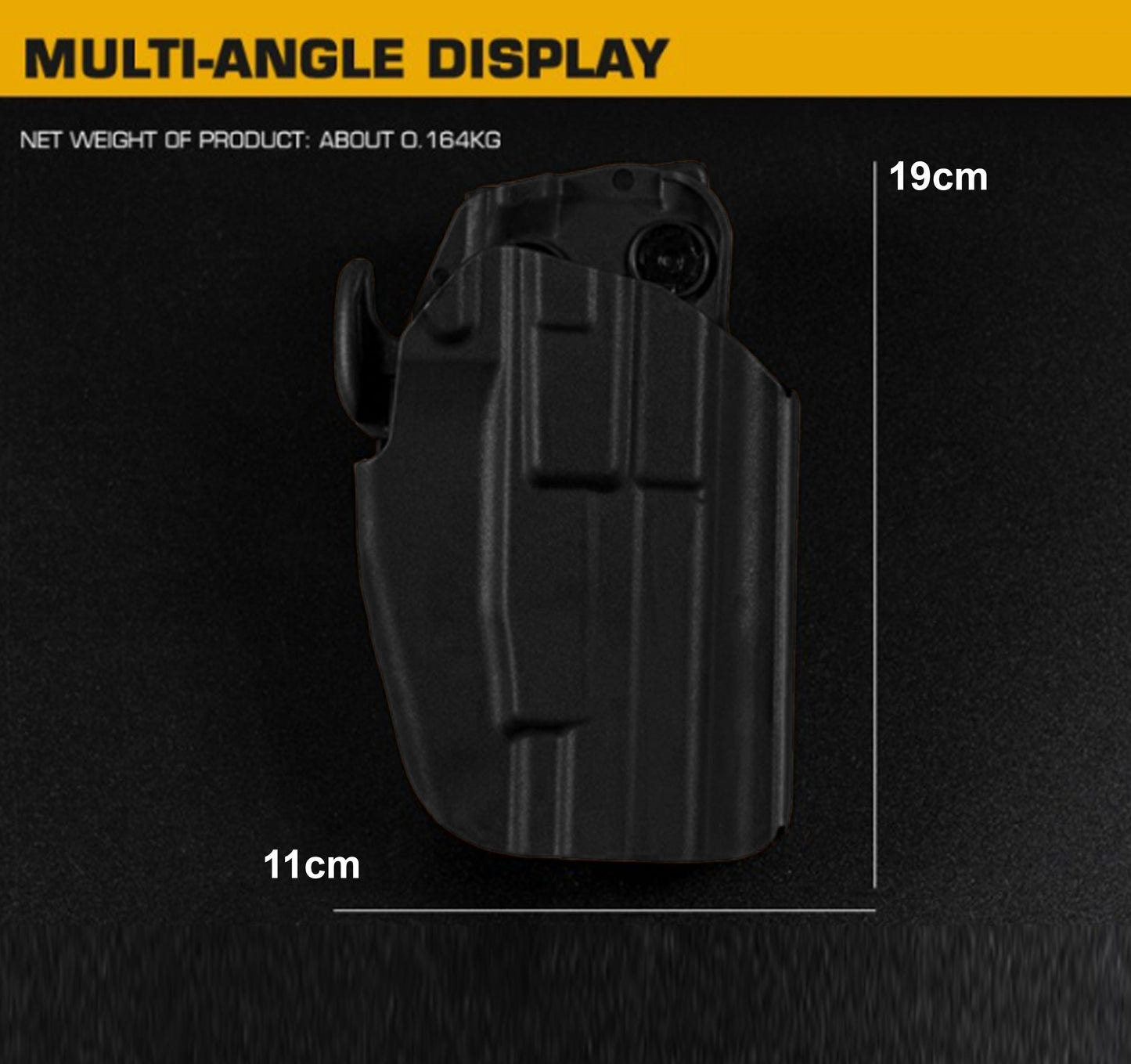 WOSPORT UNIVERSAL HOLSTER 34 STANDARD 283 RIGHT HAND BLACK