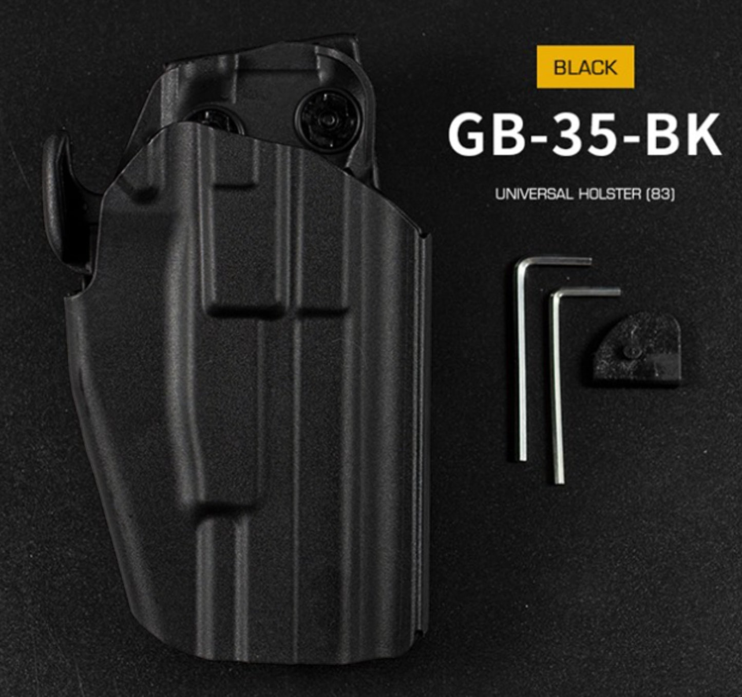 WOSPORT UNIVERSAL HOLSTER 35 STANDARD 83 RIGHT HAND BLACK