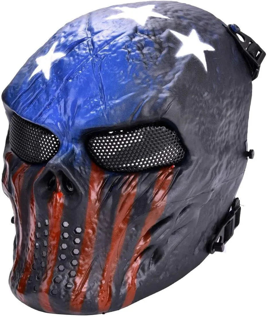 TRIMEX USA Painted Scary Halloween Party Full Face Airsoft Mask