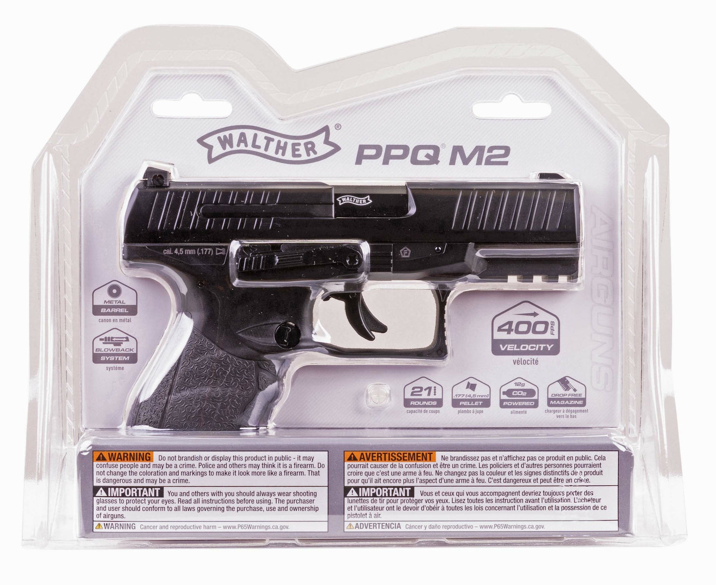 Elite Force Walther PPQ .177 CO2 Pellet Air Pistol with 20-round Belt Mag