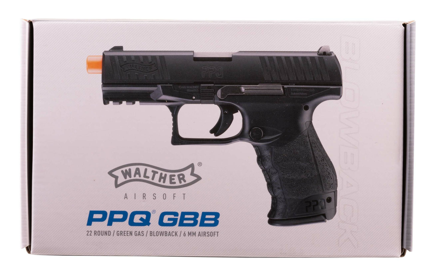 Walther Walther PPQ GBB Blowback 6mm BB Pistol Airsoft Gun - 22 Rounds, Green Gas